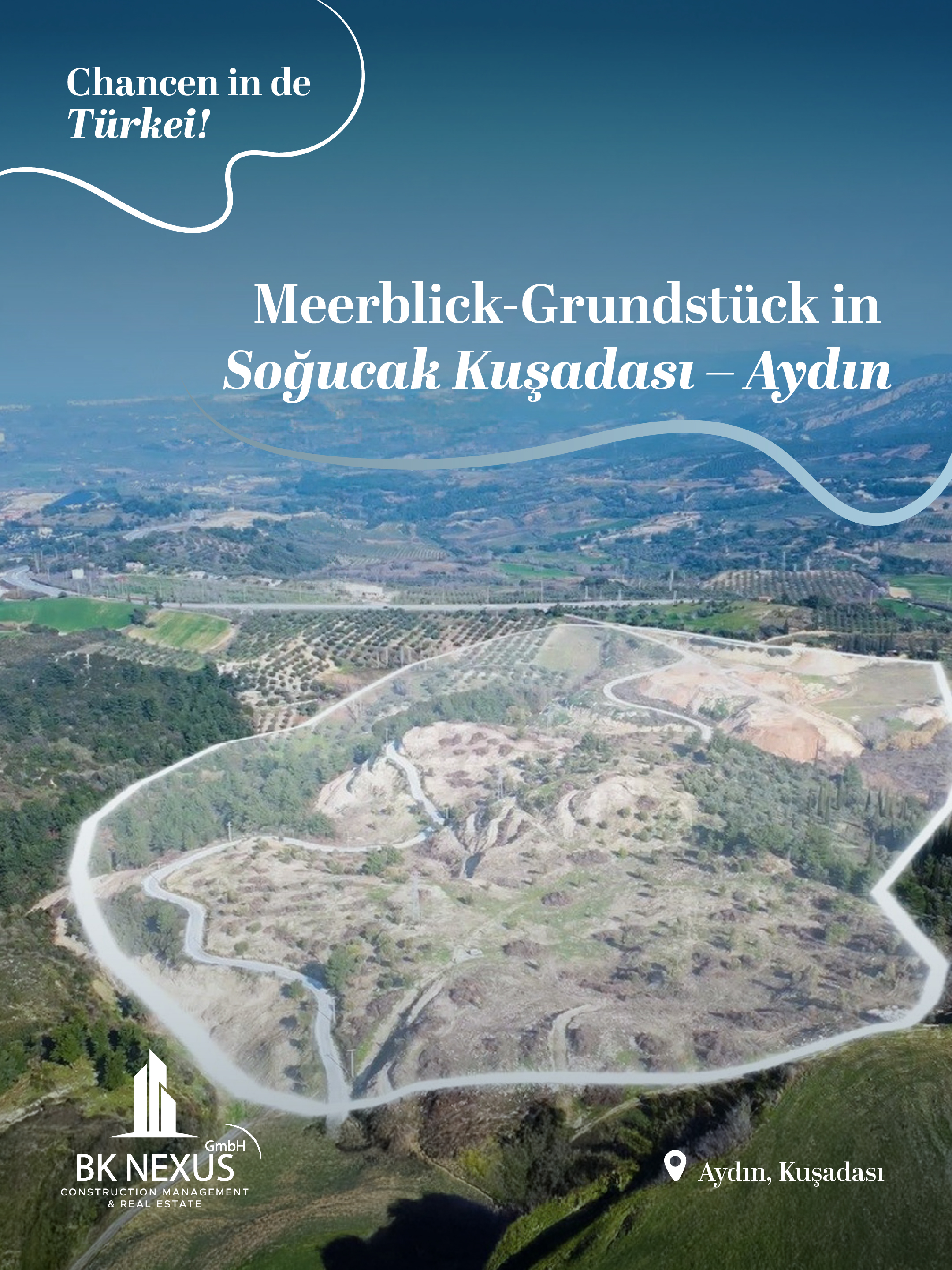 Meerblick-Grundstück in Soğucak, Kuşadası – Aydın